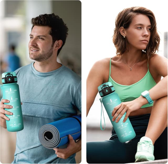 Thumbnail 6 de Borraccia 1 litro con filtro motivazionale e indicatore del tempo 🚰