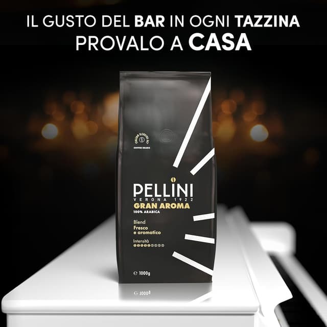 Detalle de Pellini N.3 Gran Aroma – Caffè in grani 100% Arabica per espresso, 1 kg