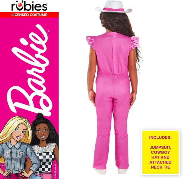 Detalle 2 de Rubie’s Barbie Cowgirl Costume for Kids 3‑piece