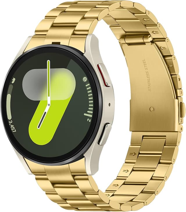 Detalle de Suphart No-Gap Stainless Steel Metal Band for Samsung Galaxy Watch 7/6/5/4 (Gold, 44mm/40mm/47mm/43mm/45mm)