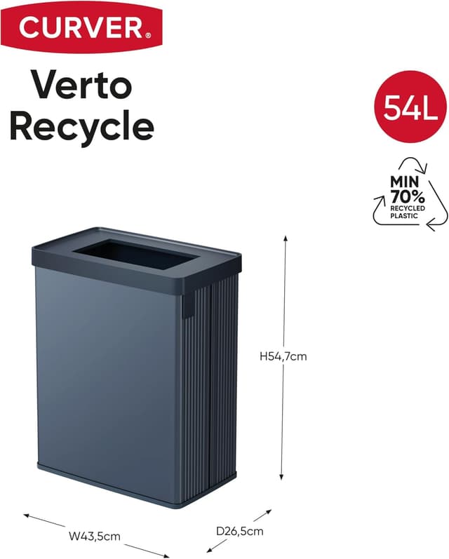 Thumbnail 8 de CURVER Verto Cubo de reciclaje 54L con compartimentos ♻