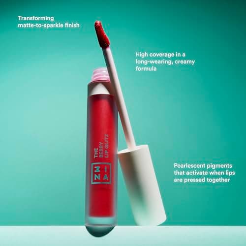 Thumbnail 2 de 3INA MAKEUP The Berry Lip Glitz — Labial líquido rojo 💄