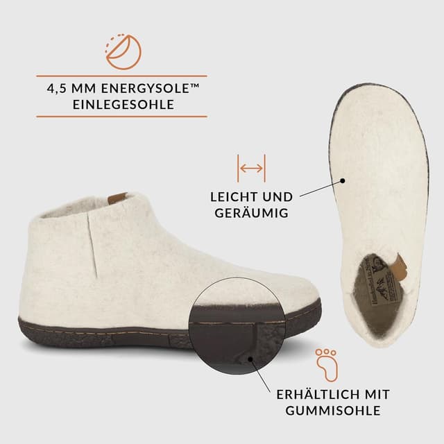 Detalle 1 de Green Comfort NEPAL Hausschuhe aus Filz