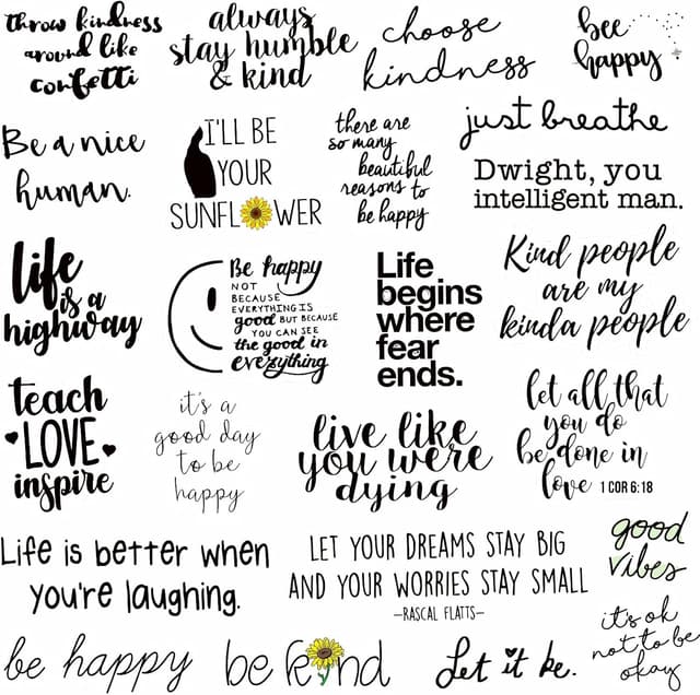 Detalle 2 de 300PCS Motivational Words Stickers for Adults ๐ท