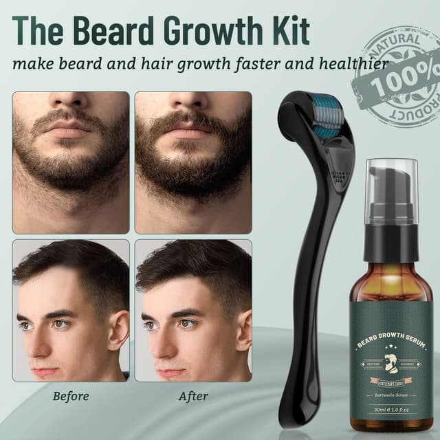 Detalle de KHOLEZ Beard Growth Kit with 30 ml serum