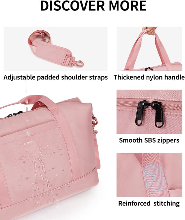 Thumbnail 6 de ECOHUB 20L Ryanair Handgepäck Tasche 40x20x25 mit Nass-Tasche (faltbar) – Rosa