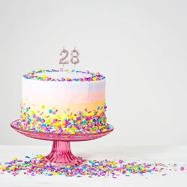 Thumbnail 4 de Geburtstagskerzen Zahlen 28 2er Roségold 🎂