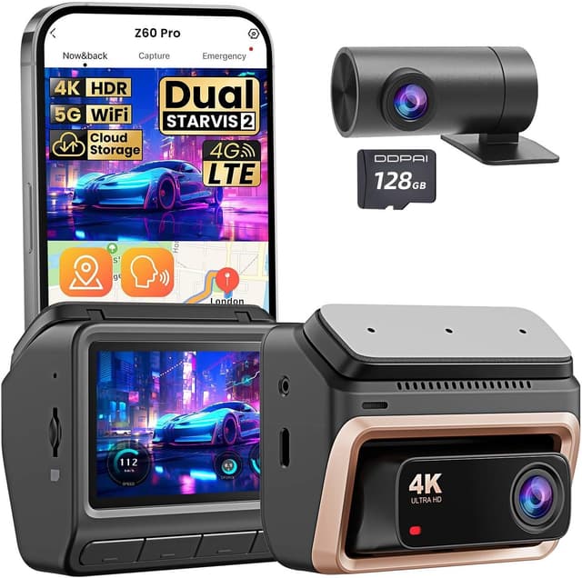 Detalle de DDPAI Z60 Pro dashcam 4K Dual 60FPS