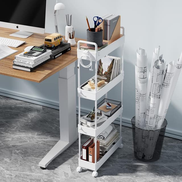 Thumbnail 4 de SOLEJAZZ 4-Tier Slim Storage Trolley 92 cm