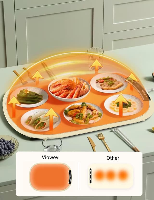 Thumbnail 3 de Warming Mat for Food 7-Setting Electric Tray 🍽