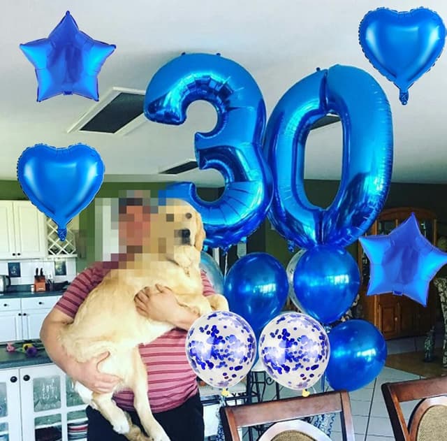 Thumbnail 5 de Luftballons 70. Geburtstag Blau Set