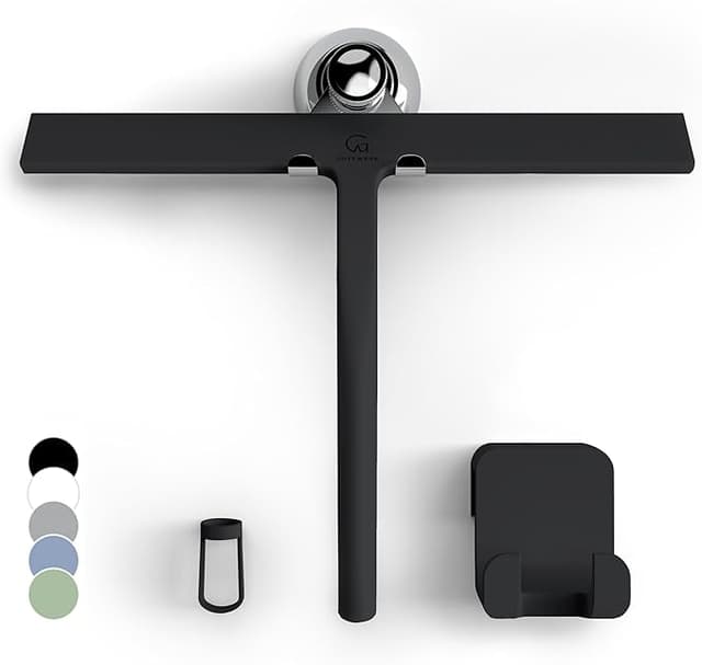 Detalle de GÜTEWERK Rasqueta Ducha Profesional 28cm 🧼 Sin Taladro