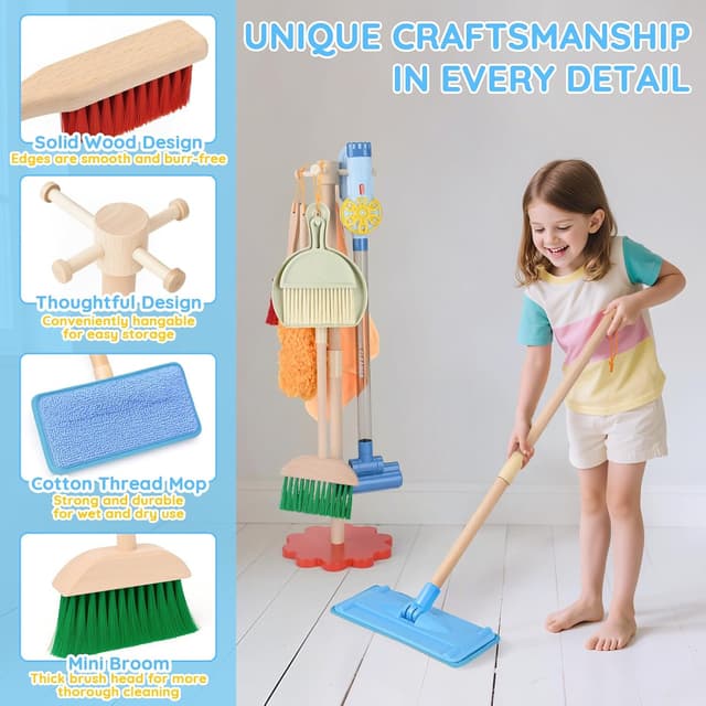 Detalle de Dreamon Aspirapolvere per bambini con aspirazione e funzione audio + set da 11 accessori