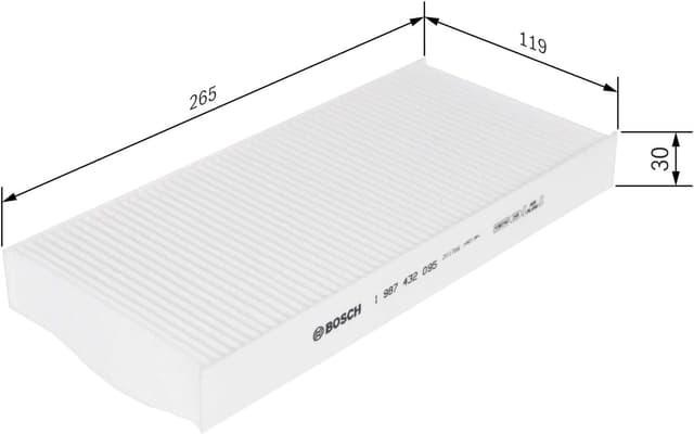 Detalle de Bosch M2095 filtre d’habitacle Standard : pollen, poussière et aide contre l’embuage