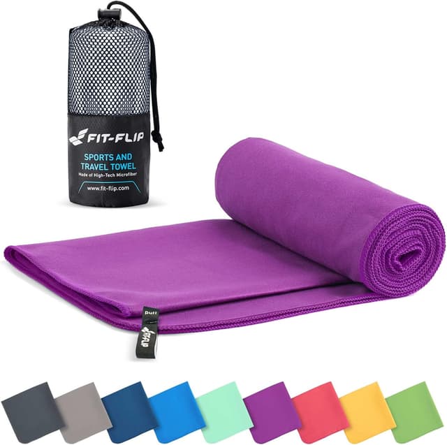 Detalle de Fit-Flip Microfibre Towel – compact, ultra lightweight & quick dry for gym, travel and beach