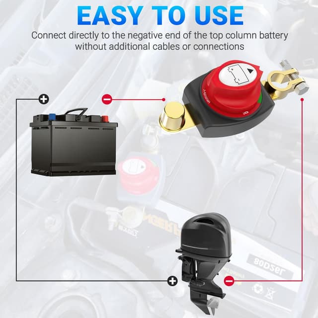 Thumbnail 4 de Sehawei Batterietrennschalter als Hauptschalter 12V/24V (bis 275 A) für Auto, Bus, Truck, Marine & Motorrad