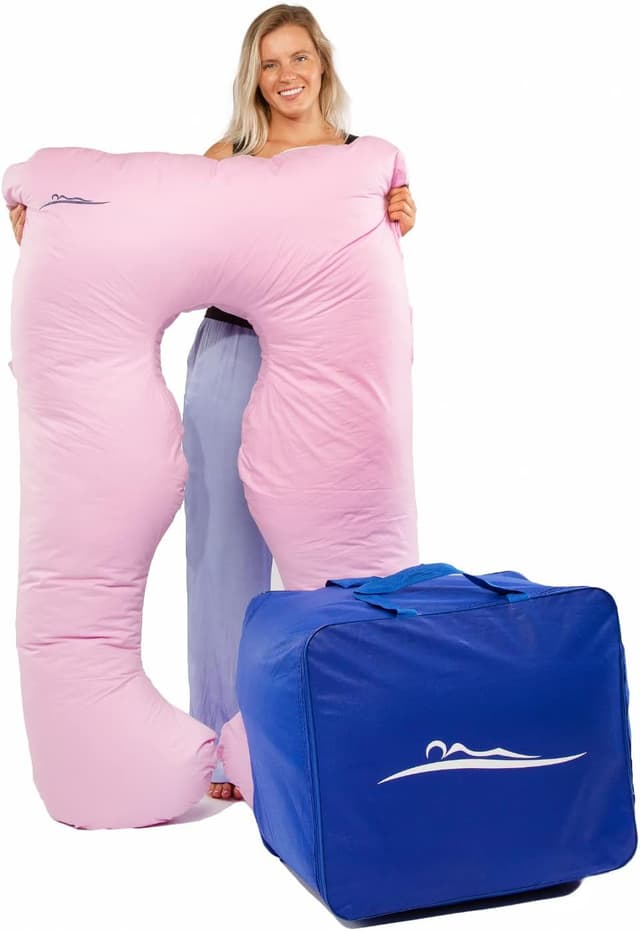 Thumbnail 6 de MAKOSAS KomfortKissen ORIGINAL Premium Kühlendes Seitenschläferkissen (Grau, Bambus) – 100 x 150 cm