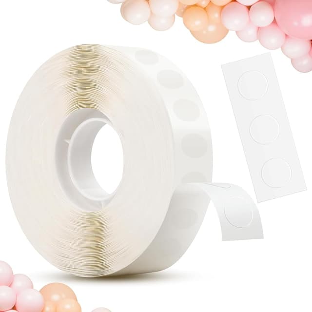 Detalle de FIXCHORD punti di colla biadesivi per palloncini, 600 pezzi double face removibili