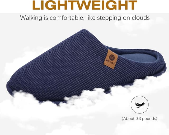 Detalle de ONCAI Pantofole da uomo invernali con memory foam e suola antiscivolo (EU 40-49)