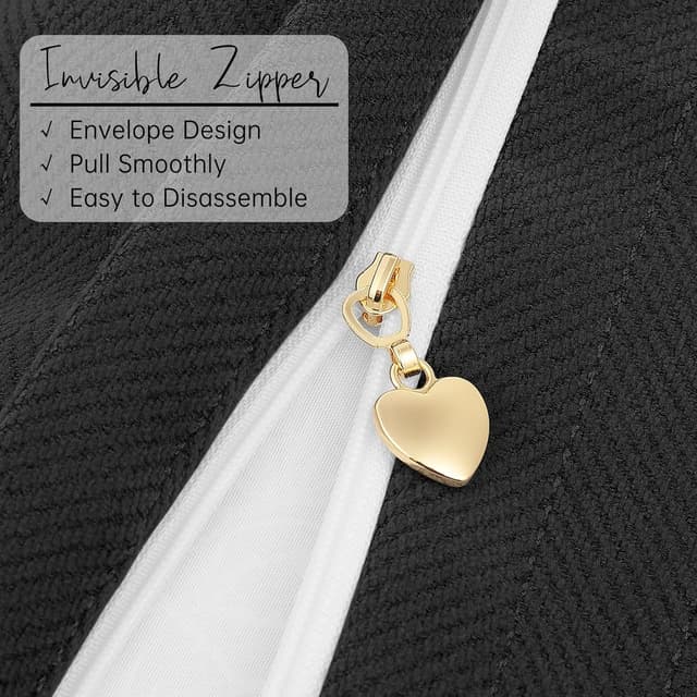 Thumbnail 6 de ZWJD Chenille Cushion Covers 50x50 Set of 2 (2-pack pillowcase covers)