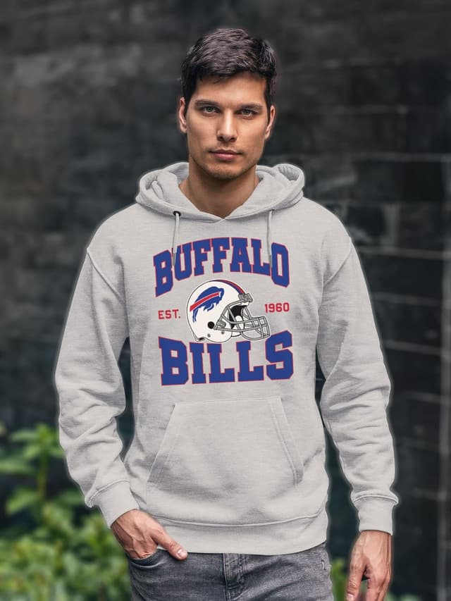 Detalle de Junk Food NFL Buffalo Bills Signature pullover hoodie (unisex relaxed fit)