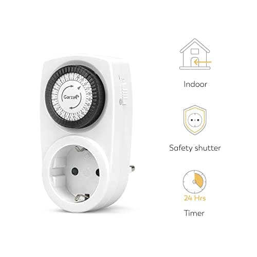 Detalle 2 de Garza mini temporizador analógico para interiores (juego de 2) con programación diaria de 24 h