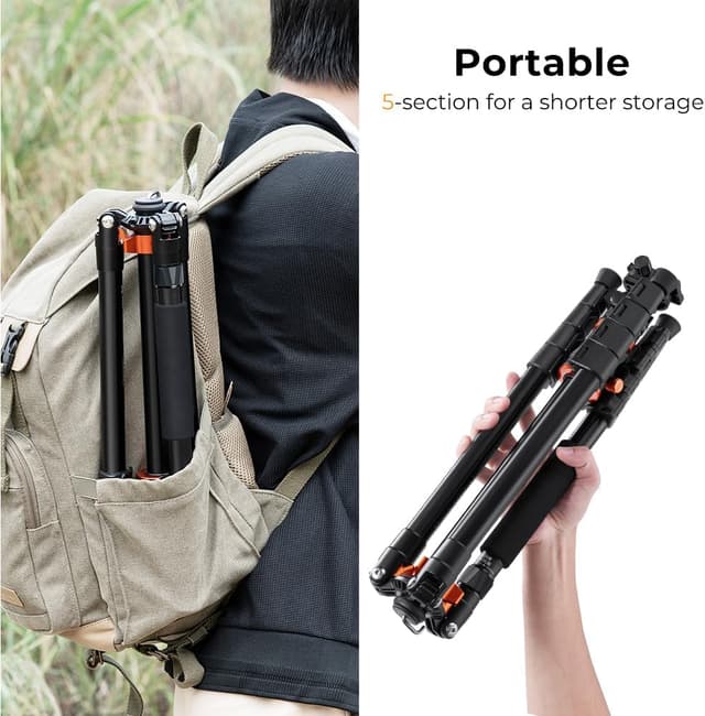 Detalle 2 de K&F Concept 186cm Aluminium Stativ