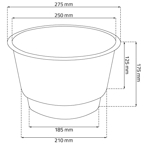 Thumbnail 3 de Maceta Altura Ratan Sintético 23L Blanca