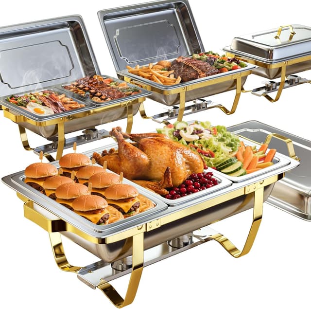 Imagen de Nessxa Chafing Dishes 9QT 4-Pack 🍽️ en OfertitasTOP