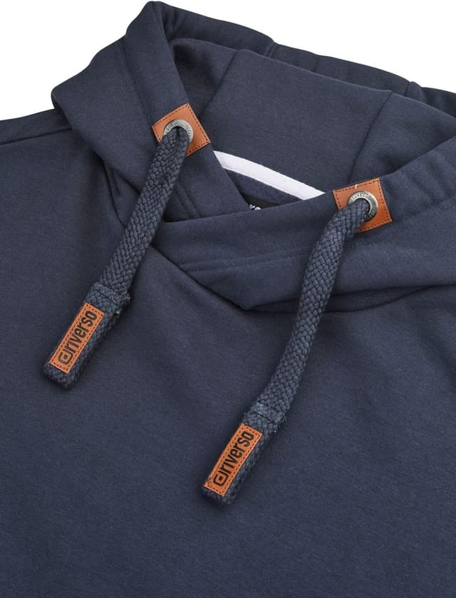 Detalle 2 de riverso Hoodie Herren Regular Fit RIVNiklas Kapuzenpullover – Cross-Over-Kragen in Grau/ Braun/ Grün/ Rot/ Blau/ Schwarz/ Beige