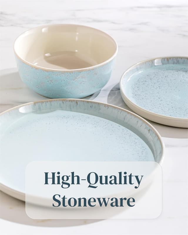 Thumbnail 5 de Stoneware dinnerware set 24 pcs 🍽