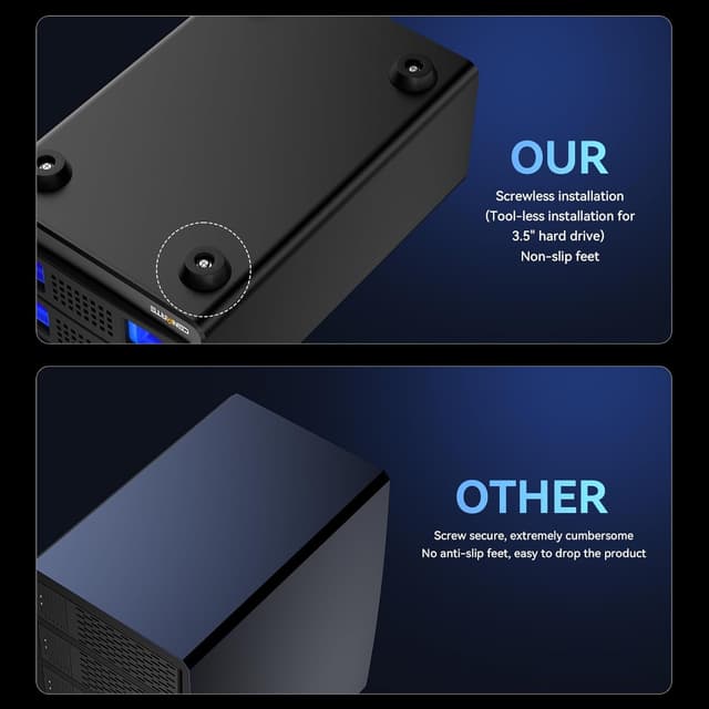 Thumbnail 6 de CENMATE Dual Bay Aluminium Hard Drive Enclosure with USB 3.0, Cooling Fan & Hot-Swap (2.5/3.5 SATA)