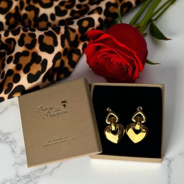 Thumbnail 1 de Orecchini Bold a Cuore Dorati