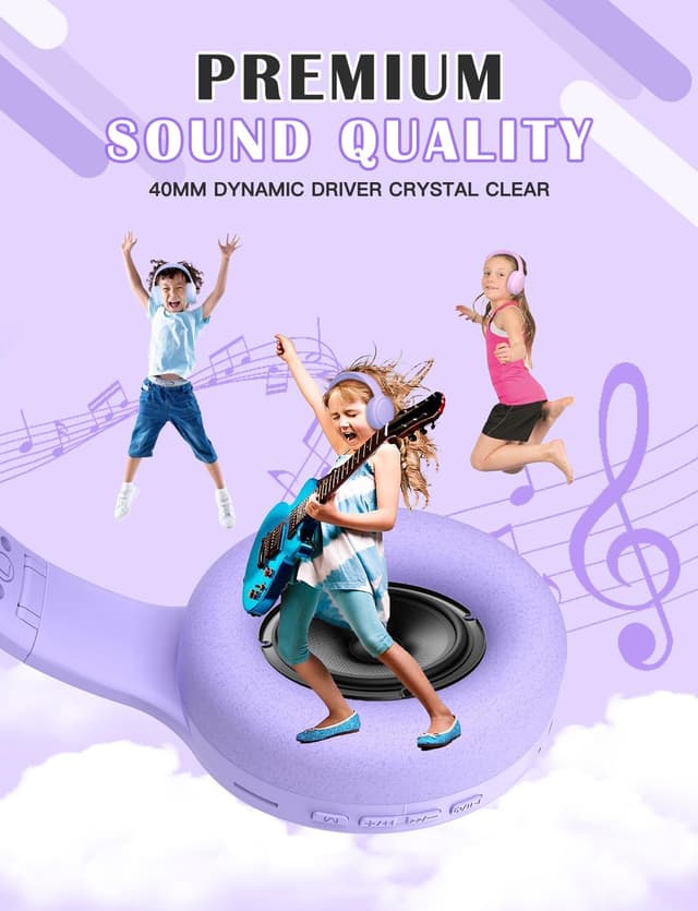 Thumbnail 5 de YOYOTUNE Kids Bluetooth Headphones 10h