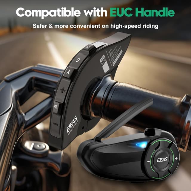 Detalle 2 de EJEAS Q8 Mesh Motorcycle Helmet Headset (Waterproof Bluetooth Intercom, up to 6 riders)