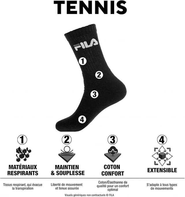 Detalle 2 de FILA Calcetines Hombre algodón lote de 6