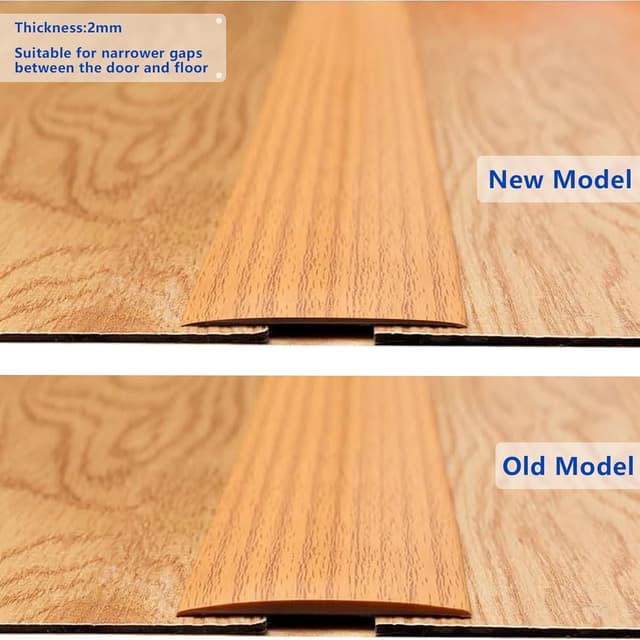 Detalle de PVC floor transition strip 3 m yellow grain