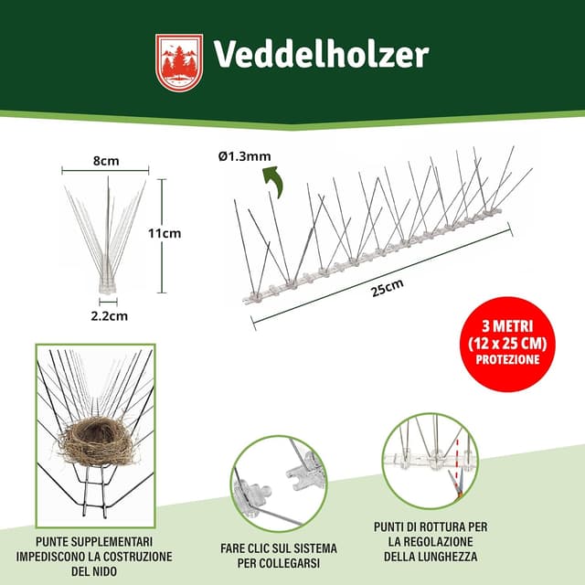 Thumbnail 2 de Veddelholzer 3 Metri dissuasore per piccioni 🐦