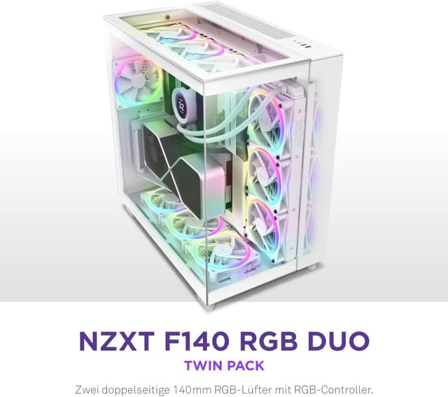 Detalle 2 de NZXT F140 RGB DUO Twin 140x140x25