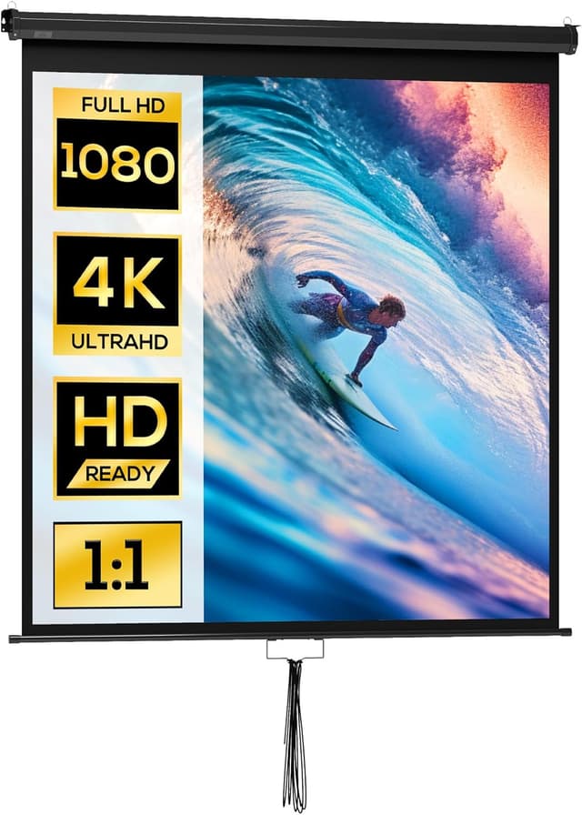 Detalle de HOMCOM Écran de projection 85 pouces 4K