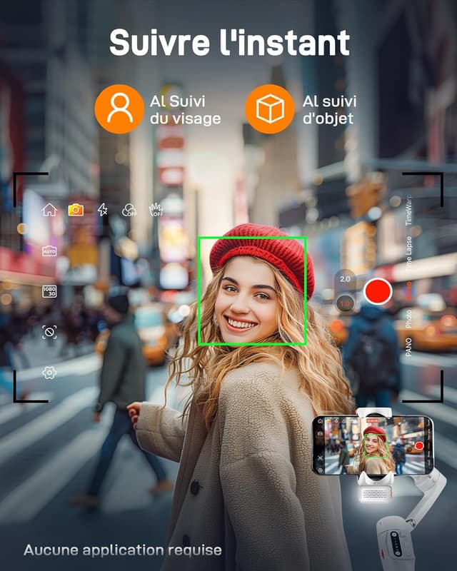 Detalle de Hohem iSteady V3 Stabilisateur Smartphone 3 axes avec AI-Tracker magnétique