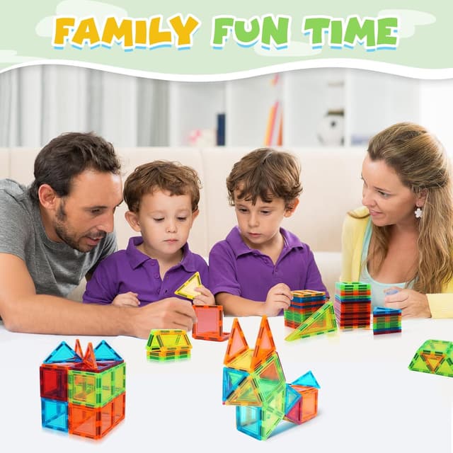 Thumbnail 2 de Magnetische Bauklötze Spielzeug 60 Stück