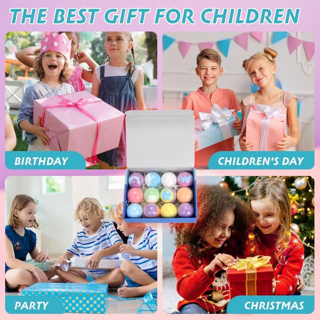 Thumbnail 6 de CIMOYBAI Badekugel 12 pezzi bombe da bagno per bambini