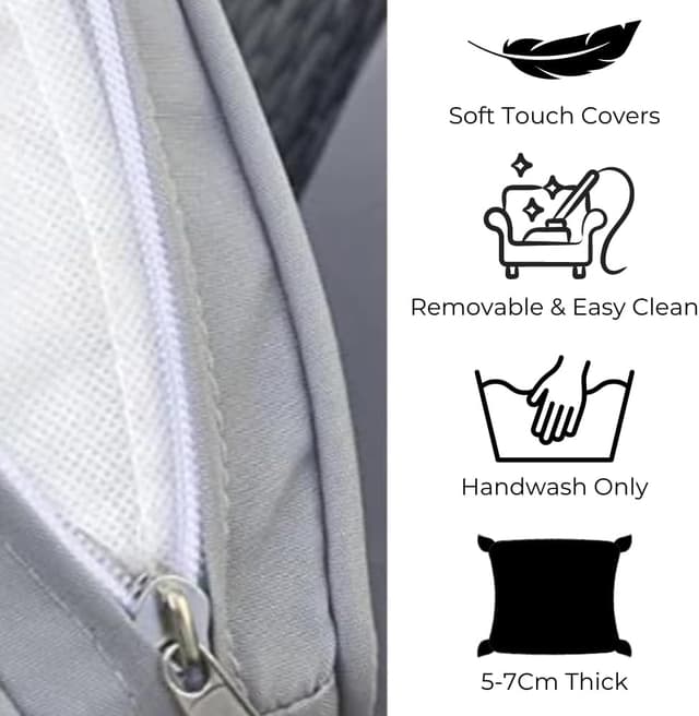 Detalle 1 de EVRE Miami Grey rattan set corner sofa