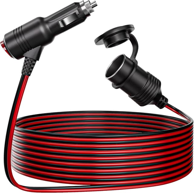 Detalle de 12V Zigarettenanzünder Verlängerungskabel mit Schalter – Kfz Adapter Stecker auf Buchse