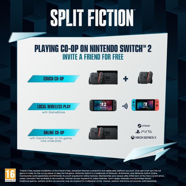 Detalle 2 de Split Fiction Switch 2 (Code In A Box) — English co-op split-screen adventure for two players
