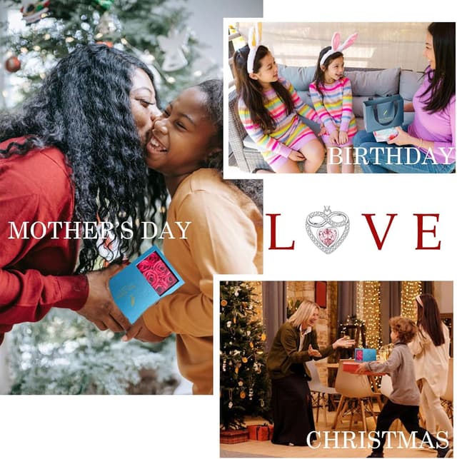 Thumbnail 5 de TIZU Collana donna Cuore Amore infinito con rosa