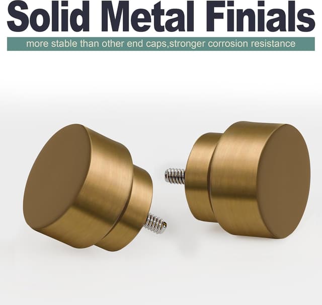 Thumbnail 1 de Warm Gold Curtain Rods 72–144 in Adjustable