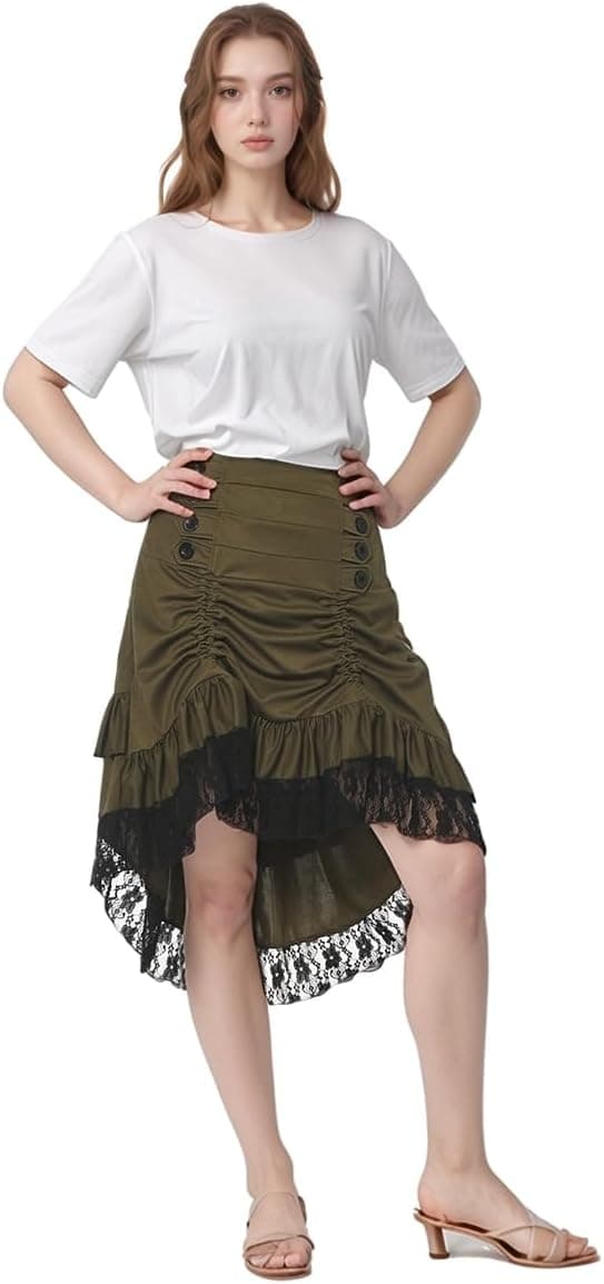 Thumbnail 6 de Viktorianischer Steampunk-Rock für Damen im Gothic-Vintage-Stil (Übergröße) – mit verstellbarer Kordelzug-Länge