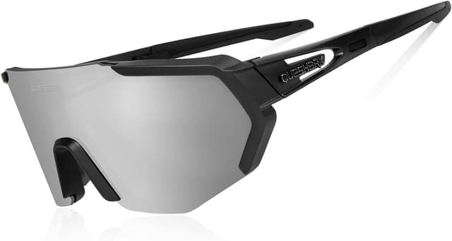 Detalle de Occhiali da ciclismo Queshark con lenti intercambiabili polarizzate anti-UV400